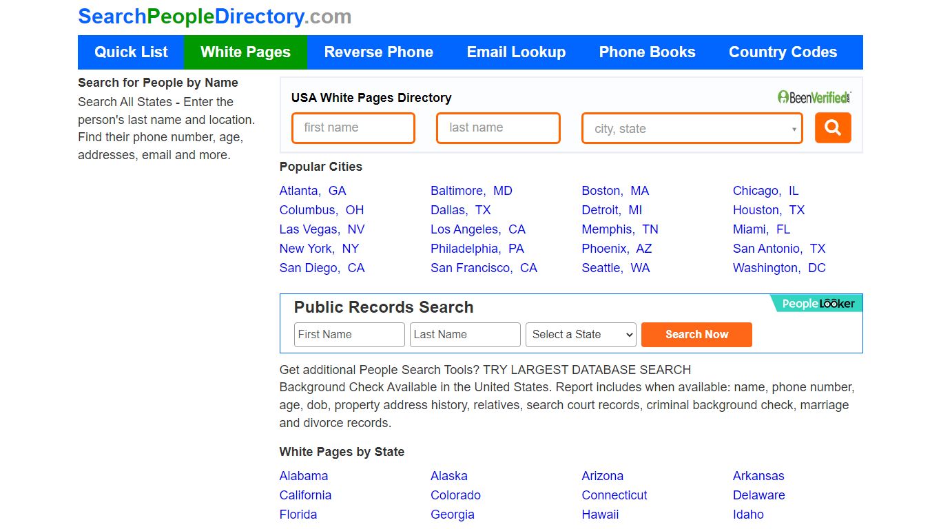 White Pages Directory, Find a Person, Address, Phone Number